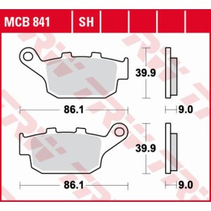 TRW ZF Klocki Hamulcowe KH496 Organic Honda CBF 500 / CB500 X / CBR500 13-, CB 650 F / CBR 600 14-, NC 750 14-, Kawasaki Versys
