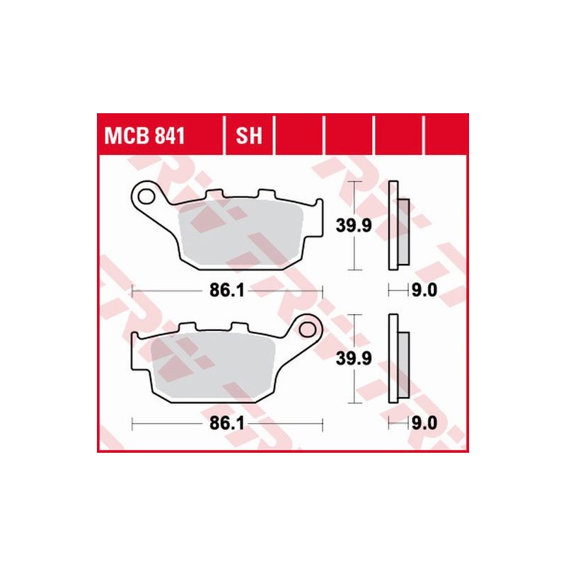 TRW ZF Klocki Hamulcowe KH496 Organic Honda CBF 500 / CB500 X / CBR500 13-, CB 650 F / CBR 600 14-, NC 750 14-, Kawasaki Versys