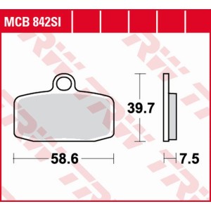 Klocki hamulcowe TRW ZF KH612 do Gas Gas TXT 125/250/280/300, Husqvarna TC 85, KTM E-SM/SX/XC Freeride E
