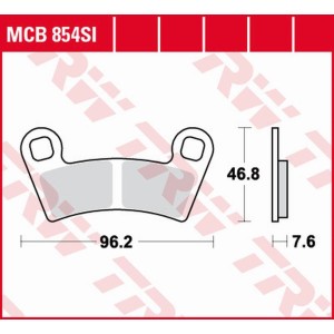TRW ZF Klocki Hamulcowe KH657 Sinter Offroad Polaris Ranger 400 '10-, 500 '06-, General 1000 '16-, Tył Polaris Outlaw 450/525