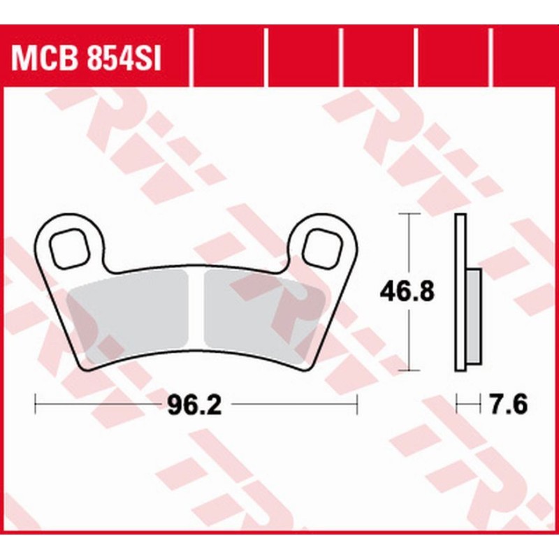 TRW ZF Klocki Hamulcowe KH657 Sinter Offroad Polaris Ranger 400 '10-, 500 '06-, General 1000 '16-, Tył Polaris Outlaw 450/525