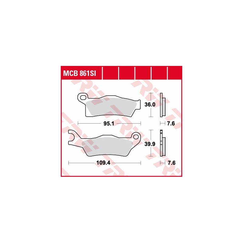 TRW ZF Klocki hamulcowe KH617 Sinter Offroad Can-Am Outlander 800 / 1000 12-, Renegade 1000 12-, Prawy Przód