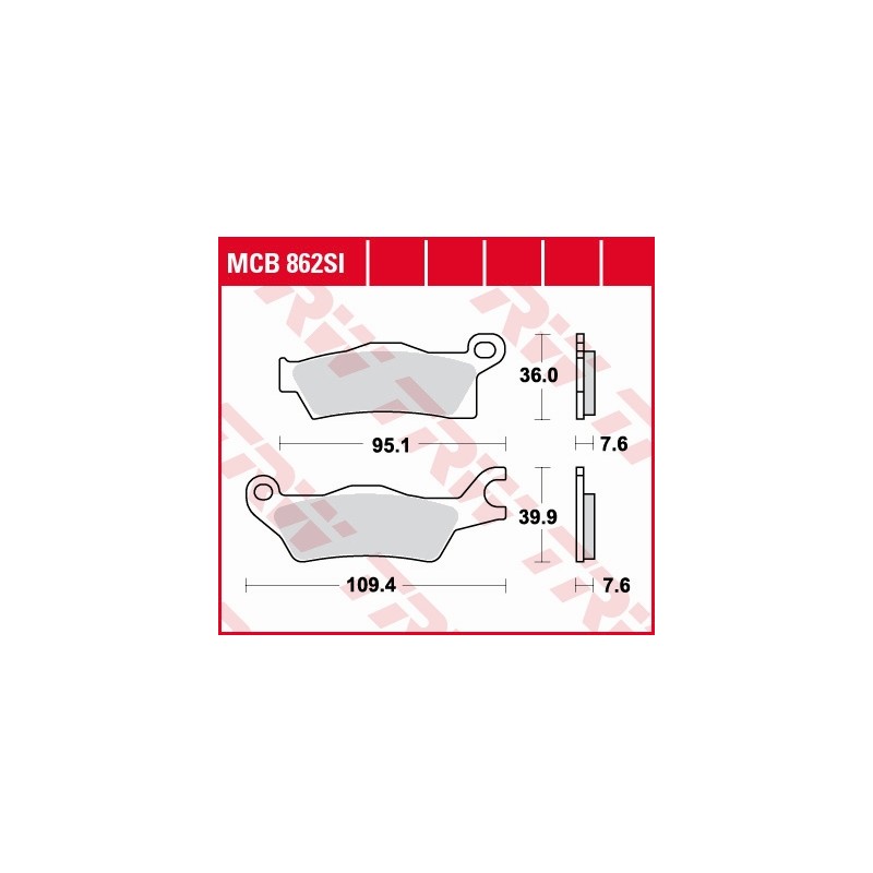 Klocki hamulcowe TRW ZF KH618 do Can-Am Outlander 800/1000, Renegade 1000 - lewy przód