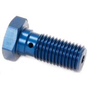 Śruba hydrauliczna do przewodów hamulcowych TRW ZF M10x1,25 (podwójna) niebieska