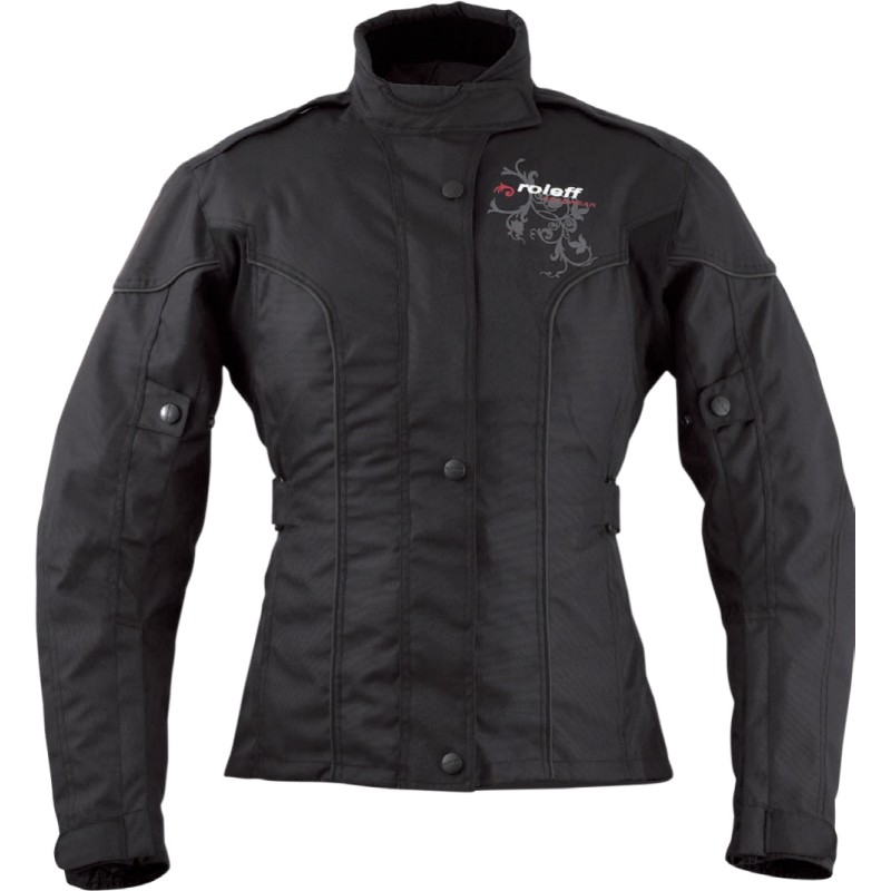 ROLEFF PROMOCJA KURTKA DAMSKA TEKSTYLNA KRÓTKA Z MEMBRANĄ WIND-TEX MODEL LADYLIKE KOLOR CZARNY ROZMIAR 3XL