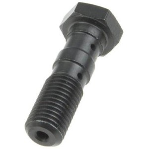 Śruba hydrauliczna do przewodów hamulcowych TRW ZF M10x1,25 podwójna - kolor tytanowy (promocja)