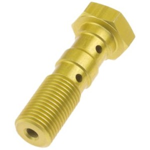 Śruba hydrauliczna do przewodów hamulcowych TRW ZF M10X1,00 złota - promocja