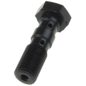 Śruba hydrauliczna do przewodów hamulcowych TRW ZF M10x1,00 podwójna czarna - promocja