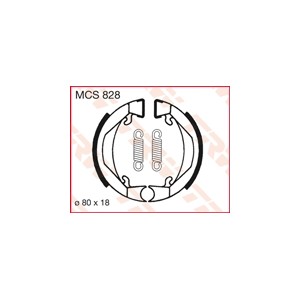 TRW ZF SZCZĘKI HAMULCOWE (80X18MM) (H322) KTM SX 50 MINI 00-07, SX 50 PRO JUNIOR 96-02
