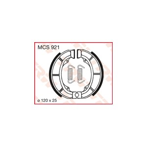 TRW ZF Szczęki hamulcowe 120x25mm Piaggio Diesis, Suzuki AH, AP, AY, UF, UX, AH, AP, CP, UX, UF, AY, LT, LT-F, Derbi (S624) - Pr