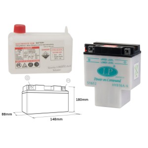 LANDPORT AKUMULATOR HYB16A-A (MD HYB16A-A) 12V 16AH 151X91X182 OBSŁUGOWY - ELEKTROLIT OSOBNO