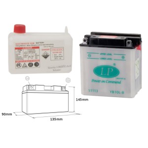 LANDPORT AKUMULATOR YB10L-B (MD LB10L-B) 12V 11AH 134X90X145 OBSŁUGOWY