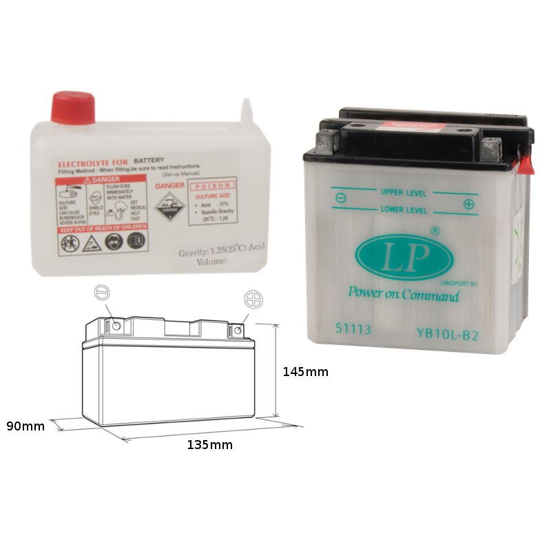 LANDPORT AKUMULATOR YB10L-B2 (MD LB10L-B2) 12V 11AH - Kup teraz!