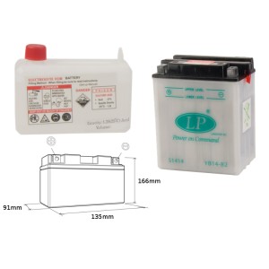 LANDPORT AKUMULATOR YB14-B2 (MD LB14-B2) 12V 14AH 135X91X167 OBSŁUGOWY