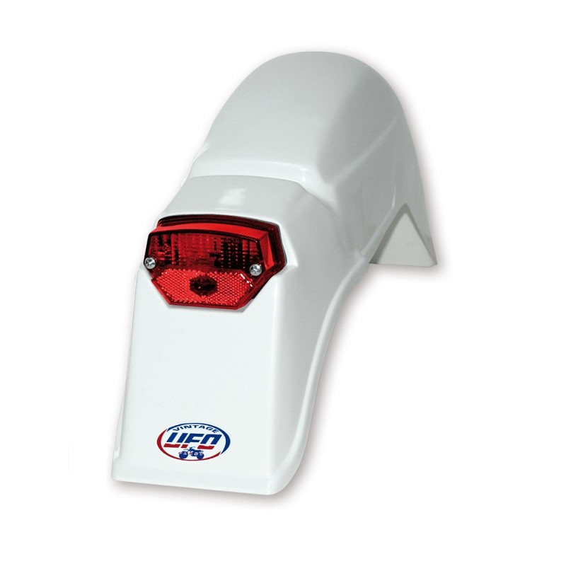 UFO BŁOTNIK TYŁ VINTAGE KTM GS '80-'83 - Biały (z lampą) - Oldtimer