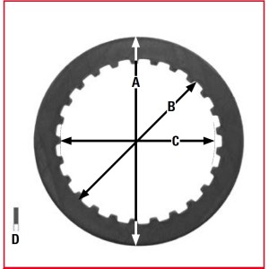 Przekładki tarcz sprzęgłowych do Husqvarna TE 610 92-97, Suzuki DR 600 / 650 86-95, LS 650 Savage 86-01, VS 750 86-91, VL 80