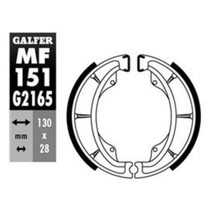 GALFER SZCZĘKI HAMULCOWE TYŁ SH602 KAWASAKI ELIMINATOR 125 '88-, KX 250 '85-'86, KX 500 '83, SUZUKI DR 125 '86-'00, DR 250