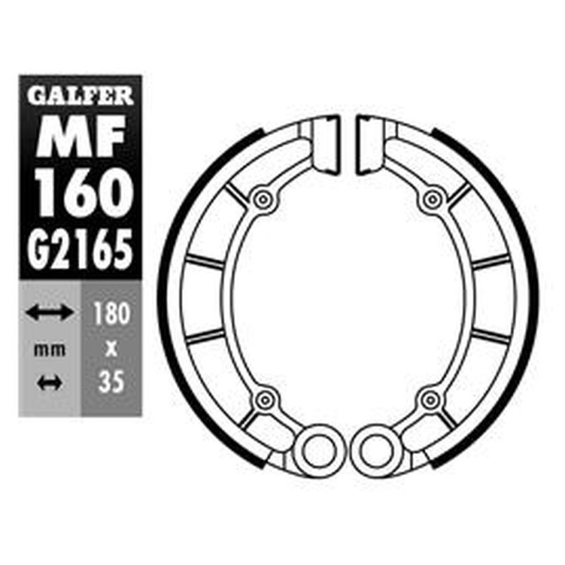 GALFER SZCZĘKI HAMULCOWE TYŁ KAWASAKI KDX 200 '85-'88, KH 500 '76-, KX 125 '84
