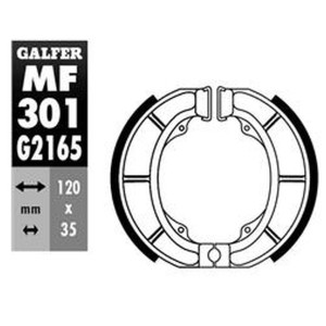 Galfer szczęki hamulcowe tył Derbi Atlantis 50/100 '99-, Suzuki Address 50 '92-, AP 50 '94-, Lido 50/75/80 '89-