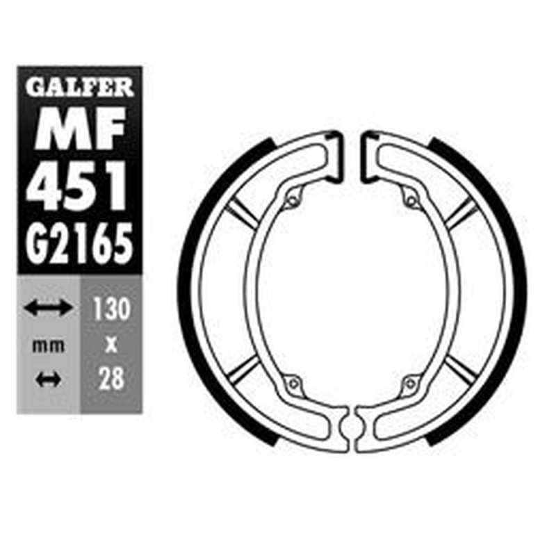 Szczęki hamulcowe GALFER TYŁ SH506 do Yamaha DT 125LC, DT 80LC, RD 125LC, SR 250, TT 250/350