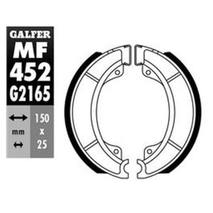 GALFER SZCZĘKI HAMULCOWE PRZÓD SH527 (Y527) YAMAHA SR 125 '82-'97, SR 250 '80-'90, TYŁ CPI ARAGON 125 '07- (25x130MM)