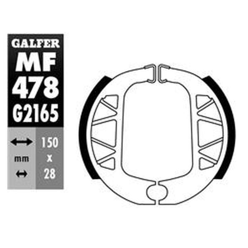 GALFER SZCZĘKI HAMULCOWE TYŁ YAMAHA BWS 125 '10-, CYGNUS 125X '03-, CYGNUS 150 '07-