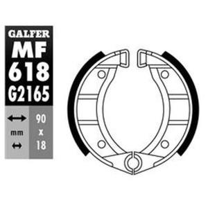 GALFER SZCZĘKI HAMULCOWE PRZÓD PIAGGIO FREE 50 '94-'95 - Sklep motocyklowy