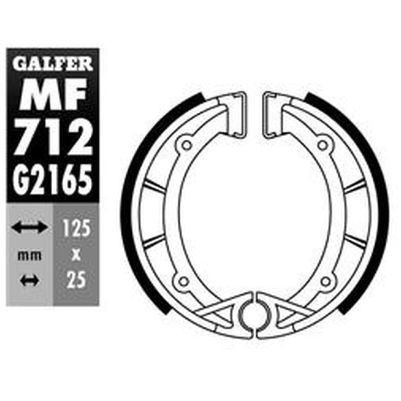 Galfer szczęki hamulcowe tył do Aprilia TX 125/240/300/311, Beta TR 33/34, Fantic Trial 125, Trial 201-1