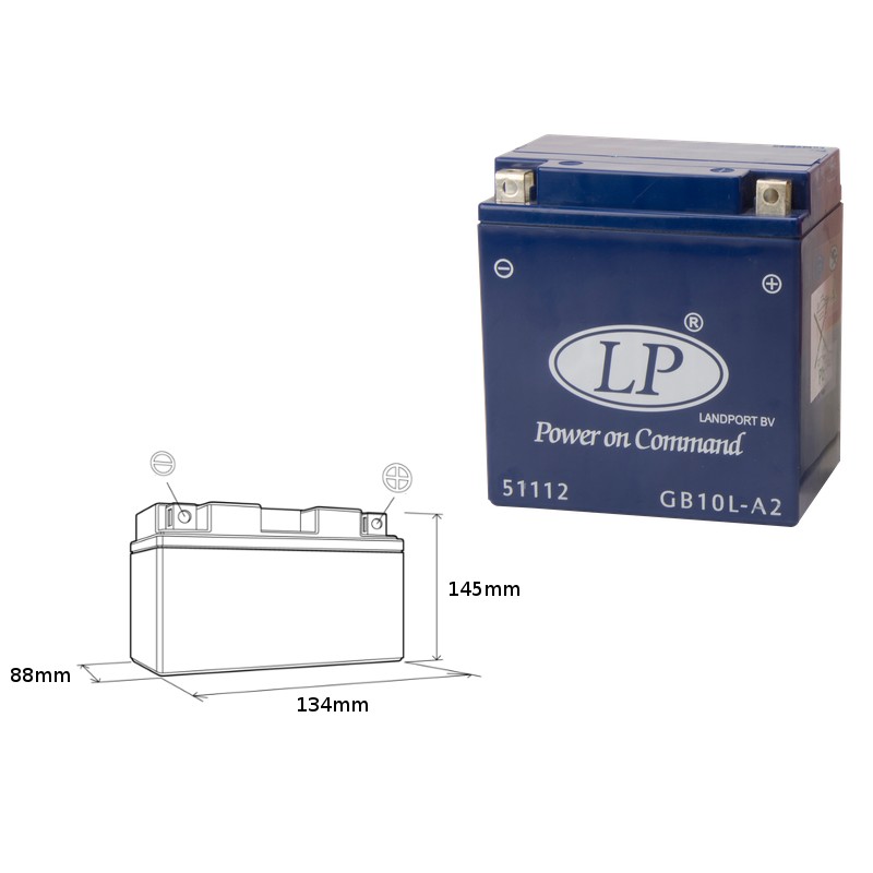 Landport Akumulator Żelowy GB10LA2 (MG LB10-3) - Bezobsługowy - Zalany