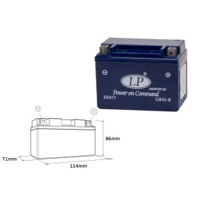 Akumulator żelowy 12V 4AH do motocykli - LANDPORT GB4L-B