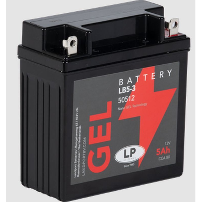 Akumulator żelowy GB5L-B 12V 5AH - bezobsługowy - zastępuje GB5LB L