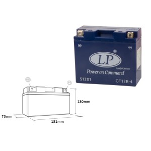 Akumulator żelowy GT12B-4 12V 11Ah 151x70x130 - bezobsługowy