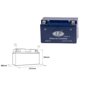 Akumulator żelowy LANDPORT GTX7A-4 12V 7AH - bezobsługowy, zalany