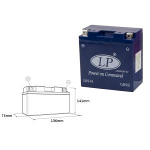Akumulator żelowy GB9B 12V 9AH - bezobsługowy, zalany