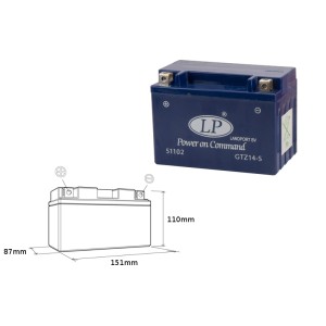 Akumulator żelowy GTZ14-S 12V 11,2Ah - ZALANY