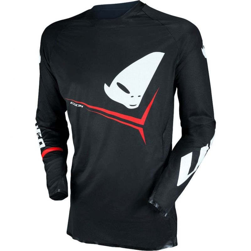 UFO Koszulka Slim Egon Czerwona/Czarna/Biała - Rozmiar M - Wyprzedaż