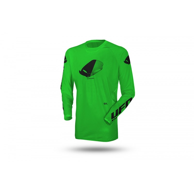 UFO Koszulka Radial Dziecięca Zielony Fluo Rozmiar XS - Kolekcja 2025