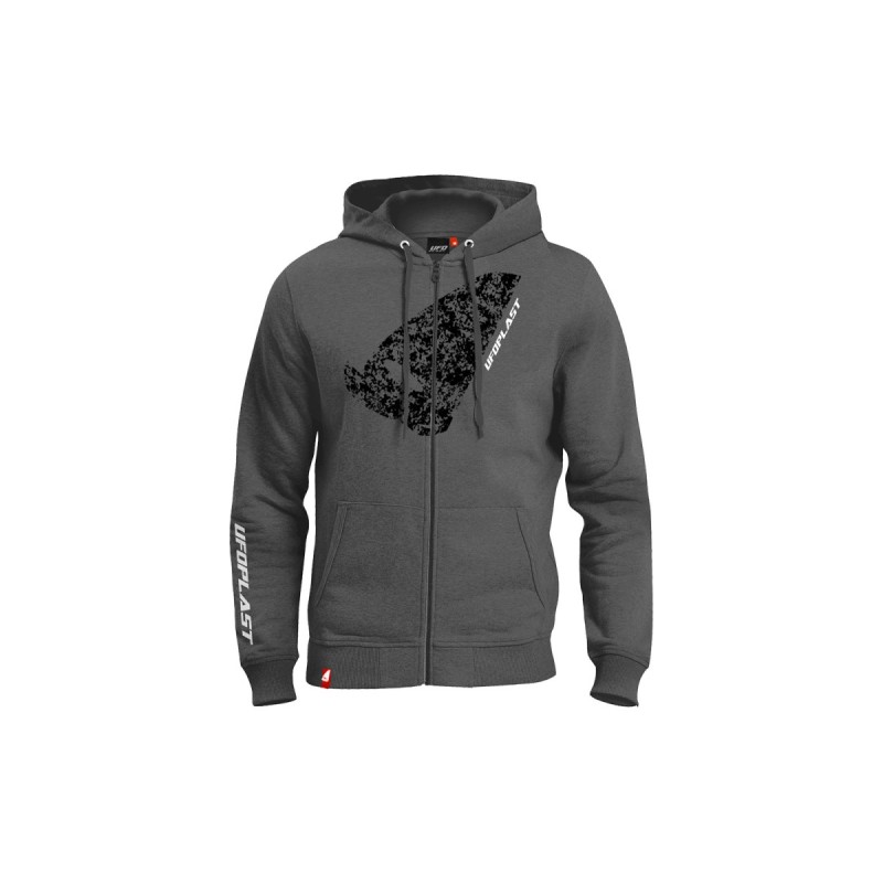 UFO BLUZA Z KAPTUREM KOLOR SZARY ROZMIAR XL 100% BAWEŁNY - KOLEKCJA 2025