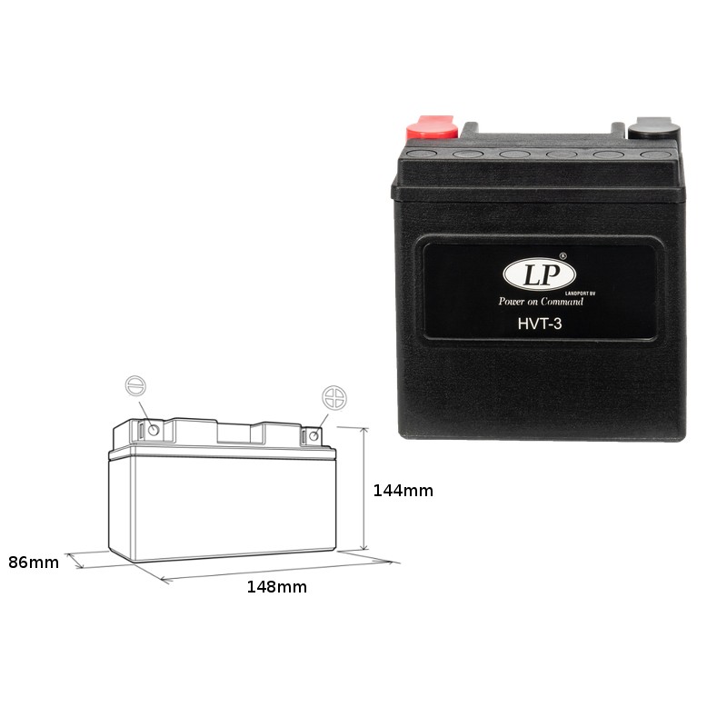 LANDPORT AKUMULATOR HVT-3 (MH HVT-3) 12V 14AH - Akumulator motocyklowy