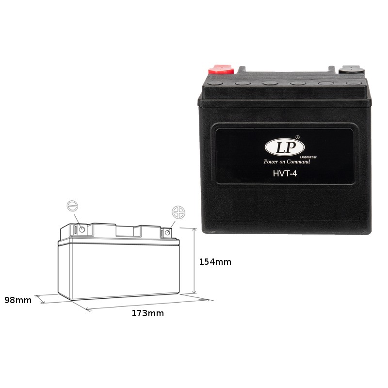 Akumulator LANDPORT HVT-4 12V 22AH Heavy V-Twin