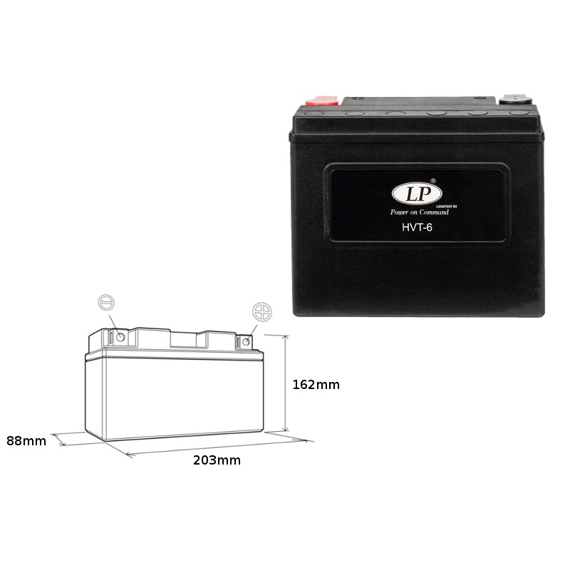 Akumulator 12V 23AH do motocykli - LANDPORT HVT-6