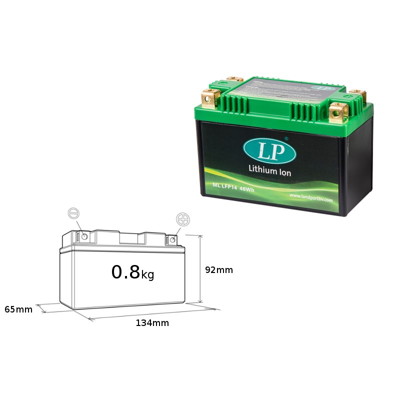 LANDPORT AKUMULATOR LITOWO-JONOWY LIFEPO4 LFP14 (ML LFP14) - YTZ10S, YTZ12S, YTZ14S
