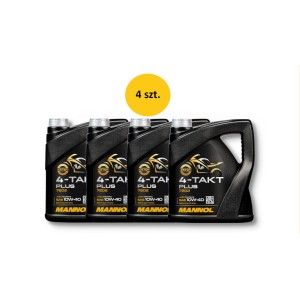 MANNOL Olej Silnikowy 4T Plus 10W40 4L - Karton 4 Sztuki