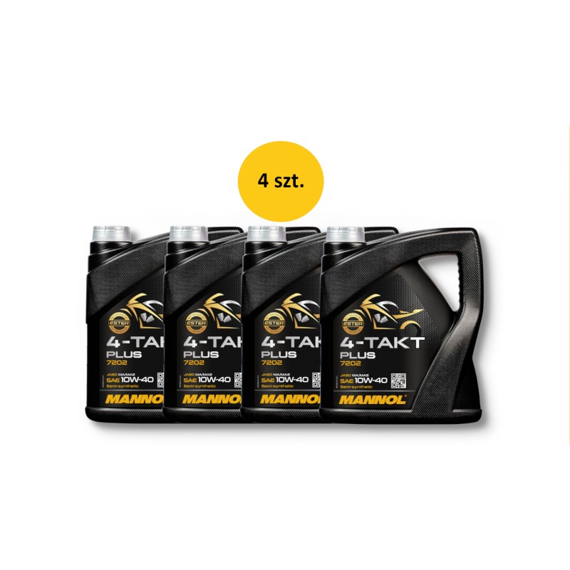 MANNOL Olej Silnikowy 4T Plus 10W40 4L - Karton 4 Sztuki