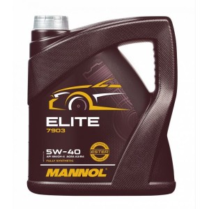 MANNOL Olej silnikowy 4T Elite 5W40 4L - API SN/CH-4, JASO MA2, Semisyntetyk