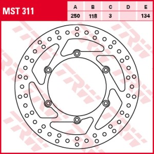 Tarcza hamulcowa przód Suzuki RM 125 / 250 89-12, DR 250 95-07, DRZ 400 00-05, Yamaha YZ / WRF 01-07, WR / YZ 426 / 450