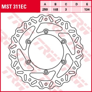 Tarcza hamulcowa przód Suzuki RM 125 / 250 89-12, DR 250 95-07, DRZ 400 00-05, Yamaha YZ / WRF 01-07, WR / YZ 426 / 450