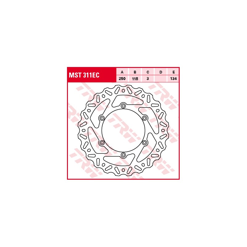 Tarcza hamulcowa przód Suzuki RM 125 / 250 89-12, DR 250 95-07, DRZ 400 00-05, Yamaha YZ / WRF 01-07, WR / YZ 426 / 450