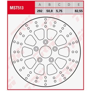 Tarcza hamulcowa tył do Harley Davidson FLH / FLHR / FLHT 1340 Electra, Fat Boy, Dyna, XL / XLH / XLS Roadster, Sportster