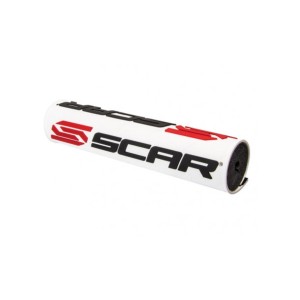 Scar Racing Gąbka na kierownicę (poprzeczkę) (250mm) kolor biały z logo Scar